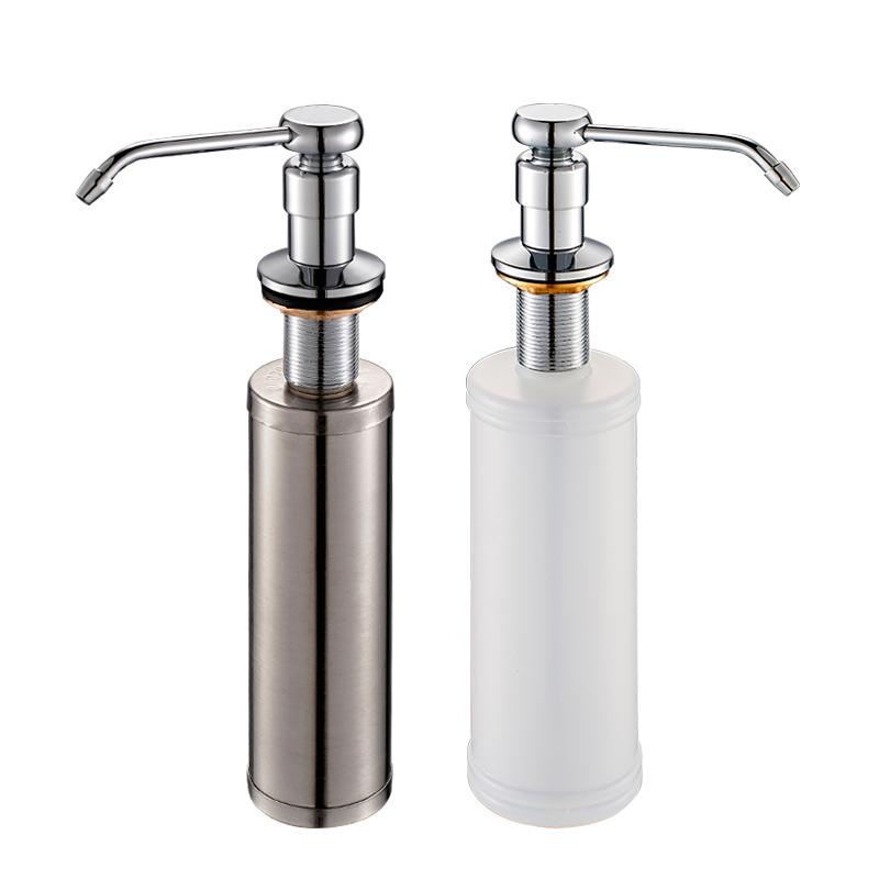 BAKALA Dispenser Sapone Liquido più Economico in Acciaio Inossidabile Scatola Sapone per Lavello Cucina Finitura Cromata 123