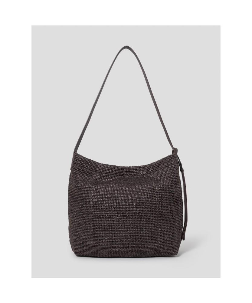 Beanpole Accessory Raffia Shoulder Bag Brown