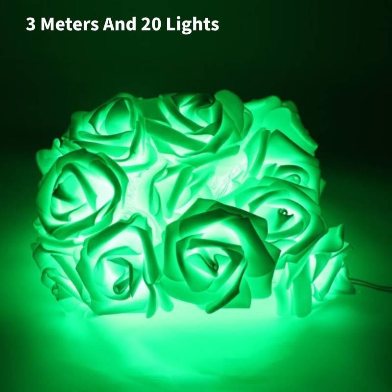 Romantische LED Rosen Lichterkette Warmweiß Batteriebetrieben Deko für Hochzeiten und Heiratsanträge