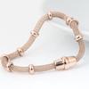 High quality Three stainless steel clasp Bracelets with charms cable mesh bracelet chain bracelet for men or women