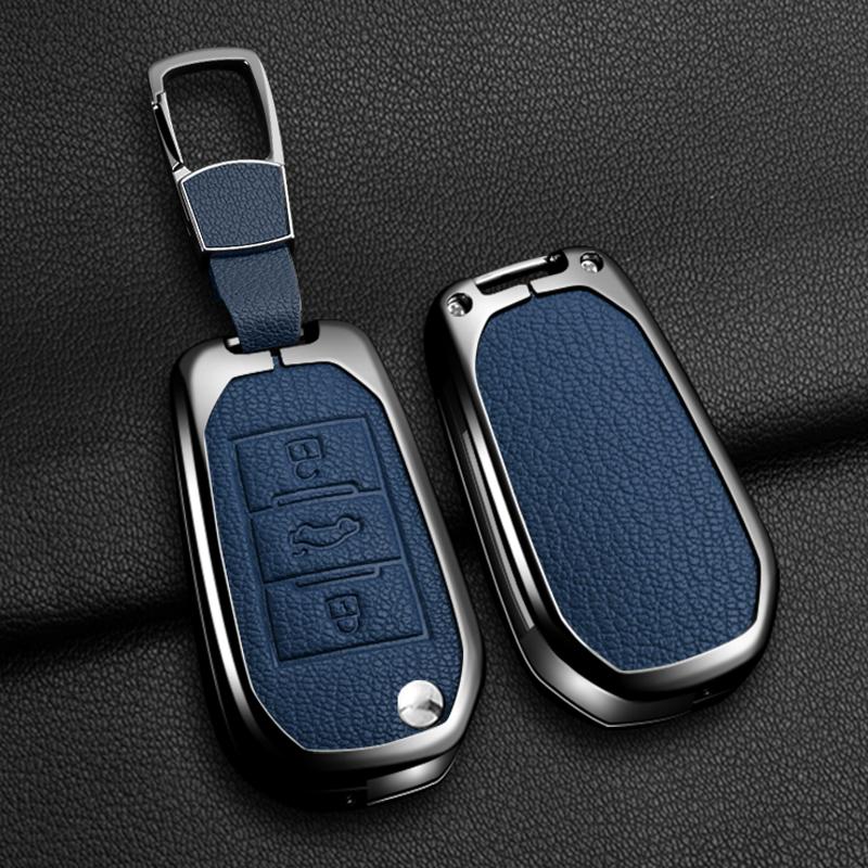 Per Peugeot 208 2008 308 3008 408 508 107 301 Custodia in Pelle per Chiave Auto Copertura Smart per Telecomando Portachiavi Automatico Accessori