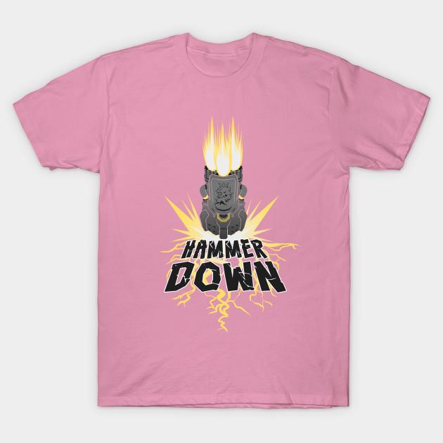 T-Shirt Damen Hammer Down Harajuku Print Kawaii T-Shirt Sommer Kurzarm Damen T-Shirt Top Tee