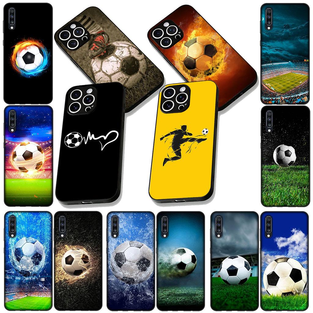 Soft Cover for Samsung Galaxy S22 S21 S20 FE Ultra Plus A35 A36 A55 A37 A33 A34 A57 Coque Phone Case Sunset Football Fans