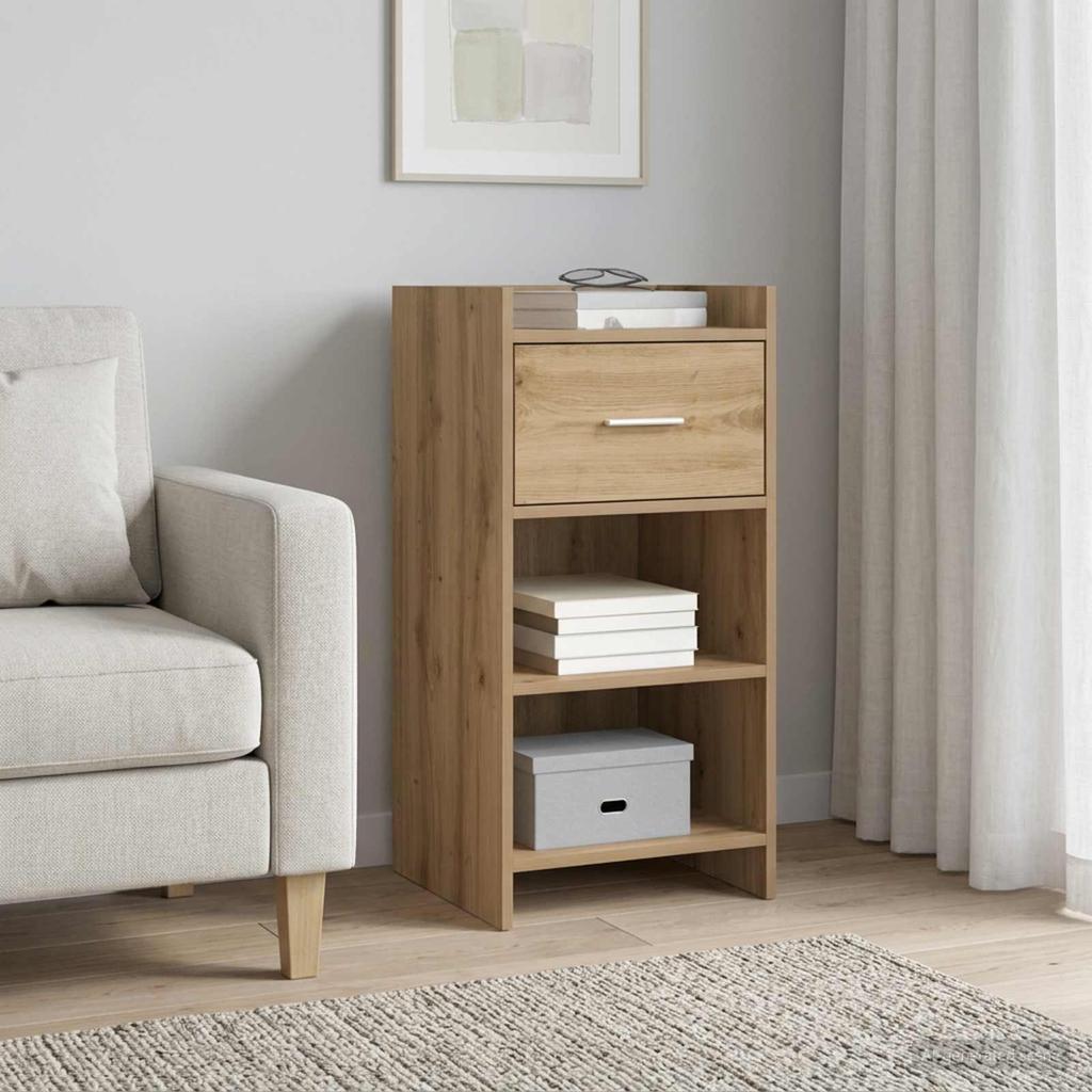 Artisan Oak Sideboard 40 X 36 X 80 Cm Engineered Wood