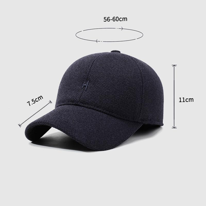 Men's Winter Warm Baseball Cap Middle-Aged Ear Protection Cap