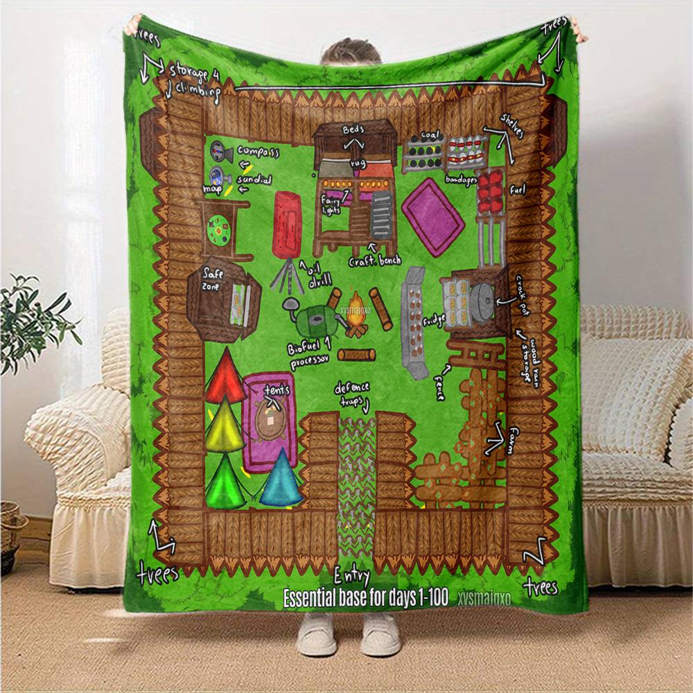 1pc Blanket - game Stardew Valley Print Design,Lightweight Blanket for Sofa,Bed- Soft &Warm,Gift for All Seasons