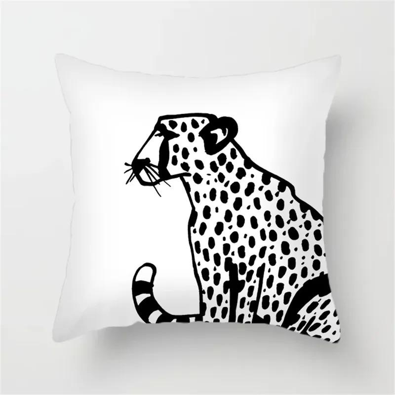 Black Line Decorative Pillowcase Living Room Office Ornaments Home Pillowcase