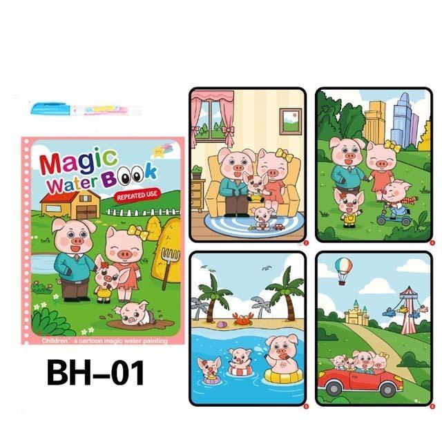 Children Painting Drawing Toys Reusable Coloring Book Magic Water Drawing Book Sensory Early Education Toys for Kids