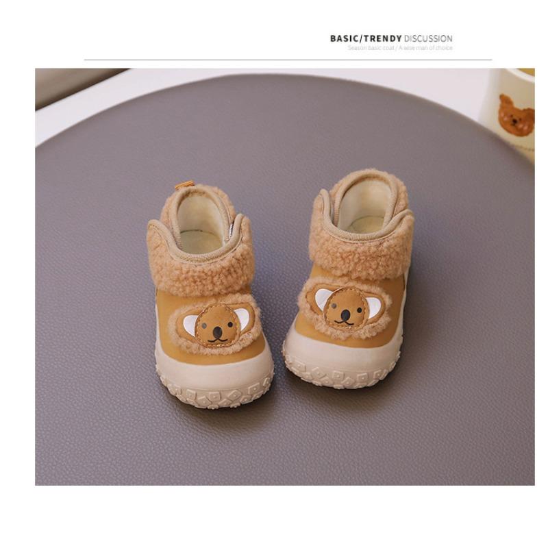 One-year-old baby snow boots winter baby cotton shoes soft-soled toddler shoes 3-6-12 month infant velvet warm shoes