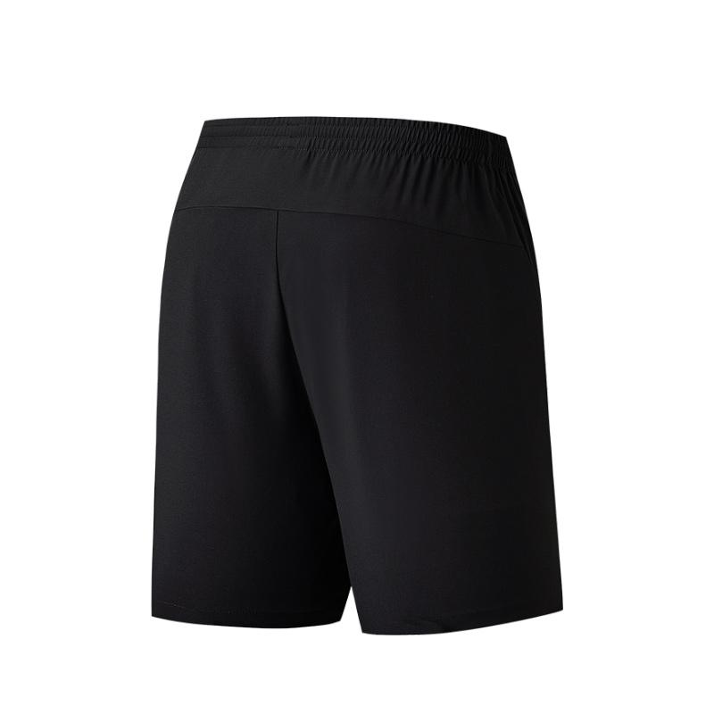 Anta Training Series Solid Color Mid-Rise Comfortable Breathable Versatile Straight-Cut Casual Shorts Men shorts Basic-Black 952527520-4