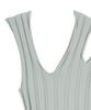 Mattengkim Cut Out Sleeveless Knit Top In Light Gray