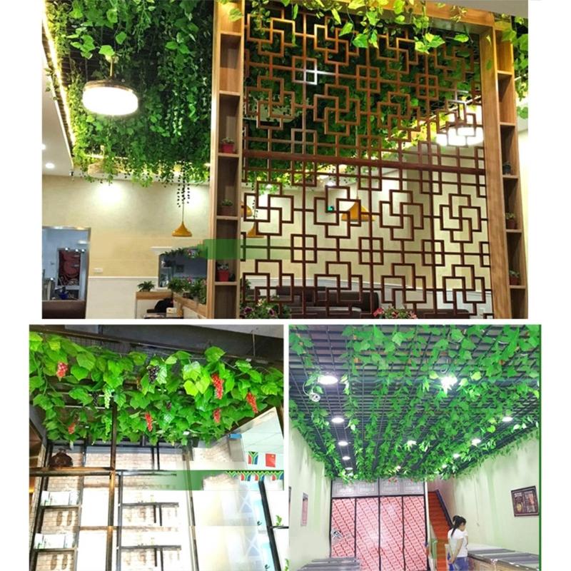 Silk Artificial Ivy Rattan Leaf Garland Plant Vine Home Wedding Bathroom Decoration Garden Festival Party Decor