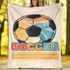 Soccer Theme Printed Blanket - Perfect for Couch, Bed, Travel & Outdoor Use | Machine Washable, Cozy & Durable.