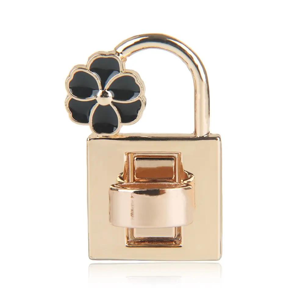 Exquisite Metal Bag Accessories Handbag Flower Turn Lock Hardware DIY Clasp