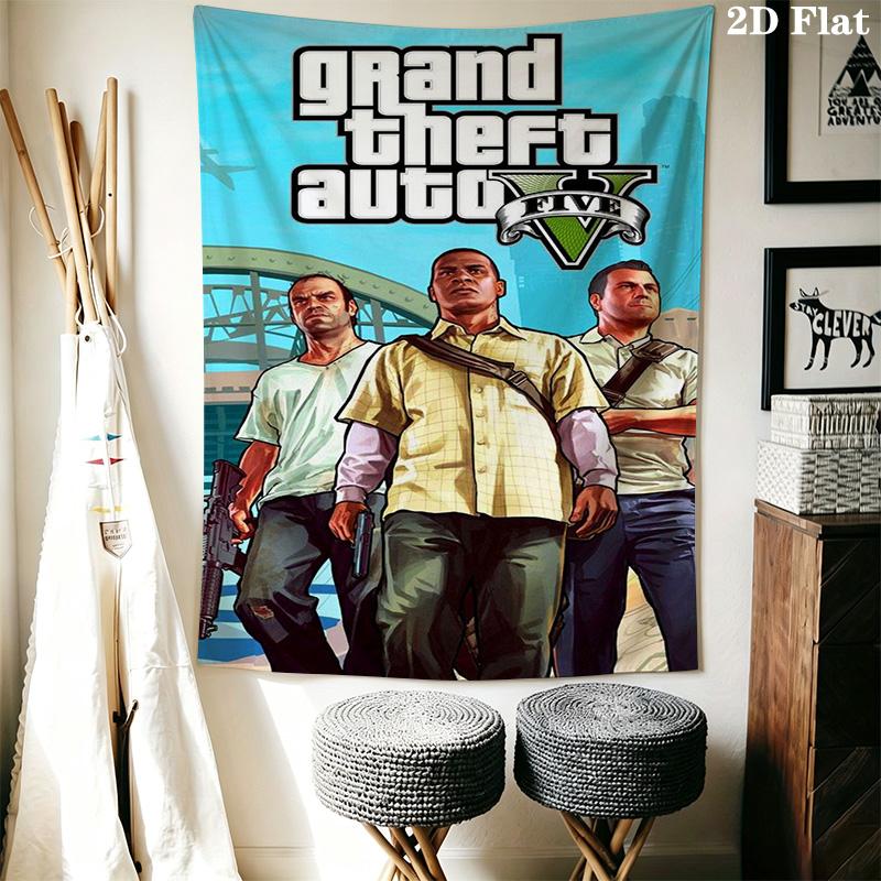 Grand Theft Auto V Cover Artwork Bedding 1 Duvet Cover 2 Pillowcase Without Core Soft And Comfortable Christmas Birthday Gift Bedding Set