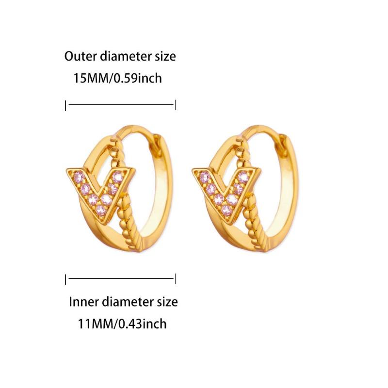 Light luxury diamond-set double-layer zircon ear buckle earrings butterfly love high-end fashion versatile earrings
