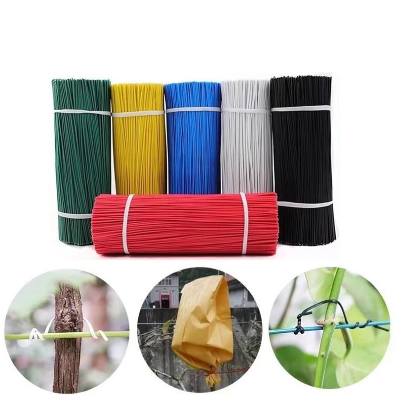1000PCS 10cm Gardening Cable Ties Iron Wire Twist Tie for Flower Plant Climbing Vines Multifunction Coated Fix Strings
