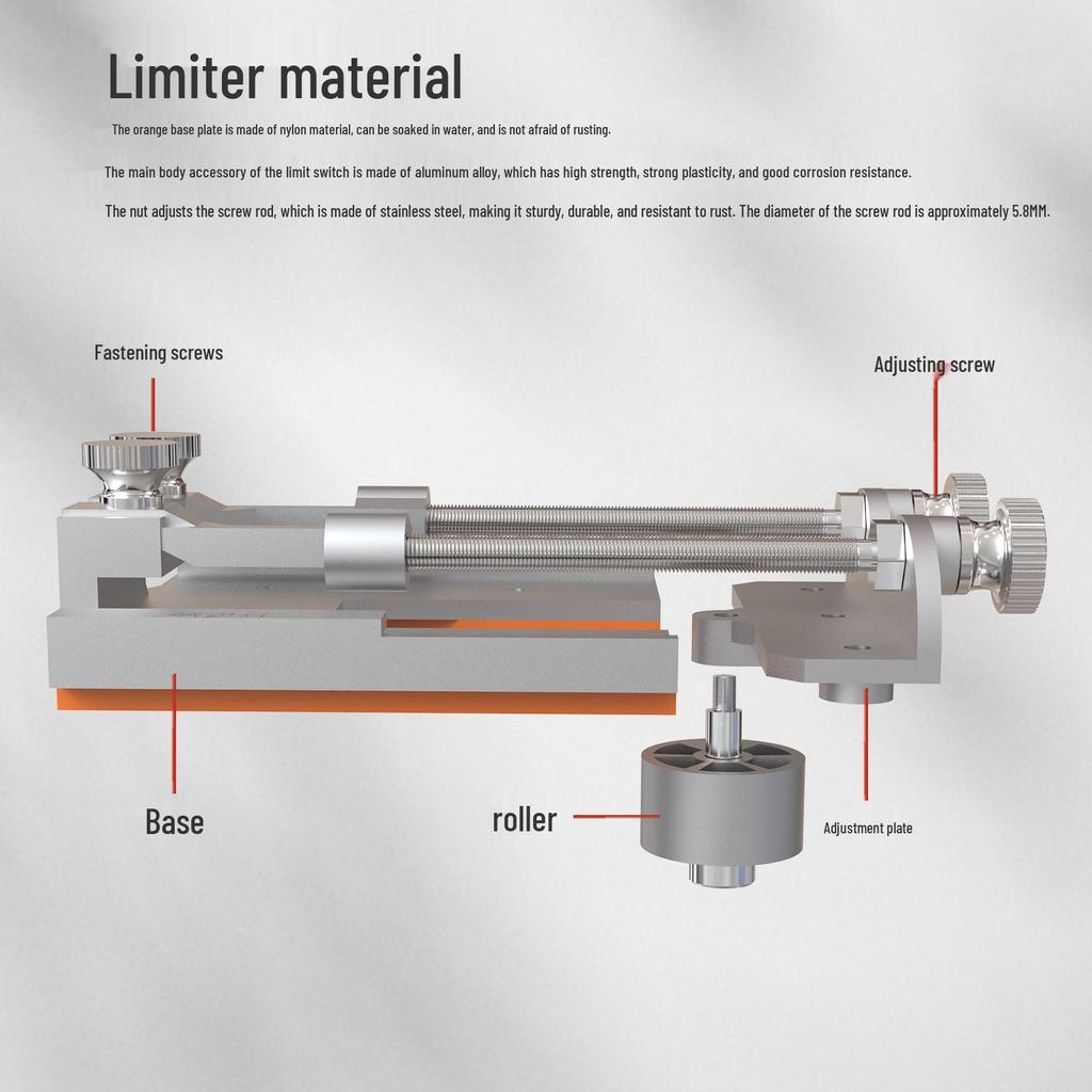 Adjustable Durable Limiter Tool for Quartz Granite Countertop Basin Slotting and Trimming.