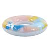 Inflatable Swimming Ring PVC Streamlined Colorful Flower Patterned Underarm Swim Ring for Exercising
