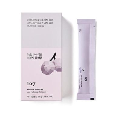 107 Oțet de Aronia Colagen cu Greutate Moleculară Scăzută 280g (20g x 14 buc.) Frumusețe Interioară