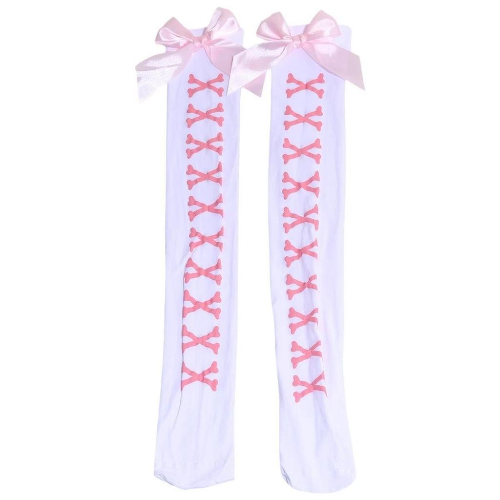 Black Lace Bow Lolita Calf Socks Socks Women Socks Jk Lace Japanese Socks