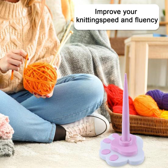Paw Yarn Spinner Držák na přízi proti zamotání Hladká rotace Navíjecí nástroj Dávkovač příze Dárek pro milovníky háčkování a pletení