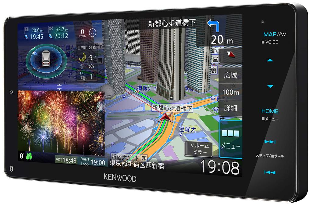 KENWOOD Widescreen Car Navigation with Dashcam Free Map Android iPhone Touch and HD Display 7-inch System, MDV-M807HDW, Integration, Updates, Full-Seg