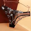 Women's Panties Lace Mesh Floral Embroidered Underwear Sheer Seamless See-Through Breathable Thong Transparent Underwear