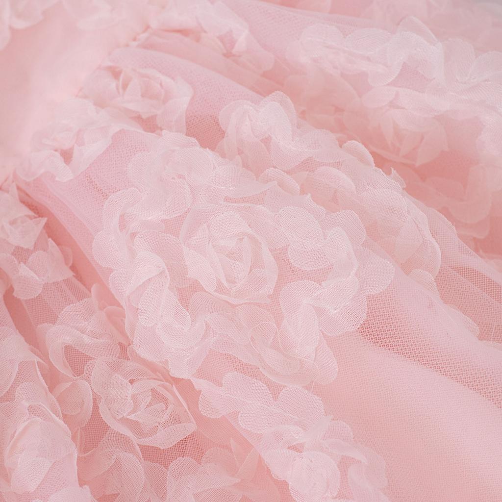 Children's Short-sleeved Dress Princess 3D Flower Dress