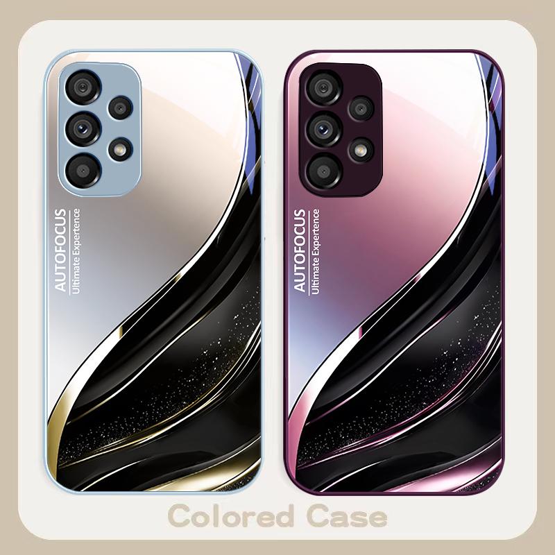Schwarz Gold Abstrakt Für Samsung Galaxy S23 U Ltra 24 Plus S20 21 FE S25 Ultra A70 A72 73 51 52 53 Gehärtetes Glas Handyhülle