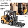 1:64 Bluetooth Mini Alloy Forklift RC Car Model Ornament Desktop Toy