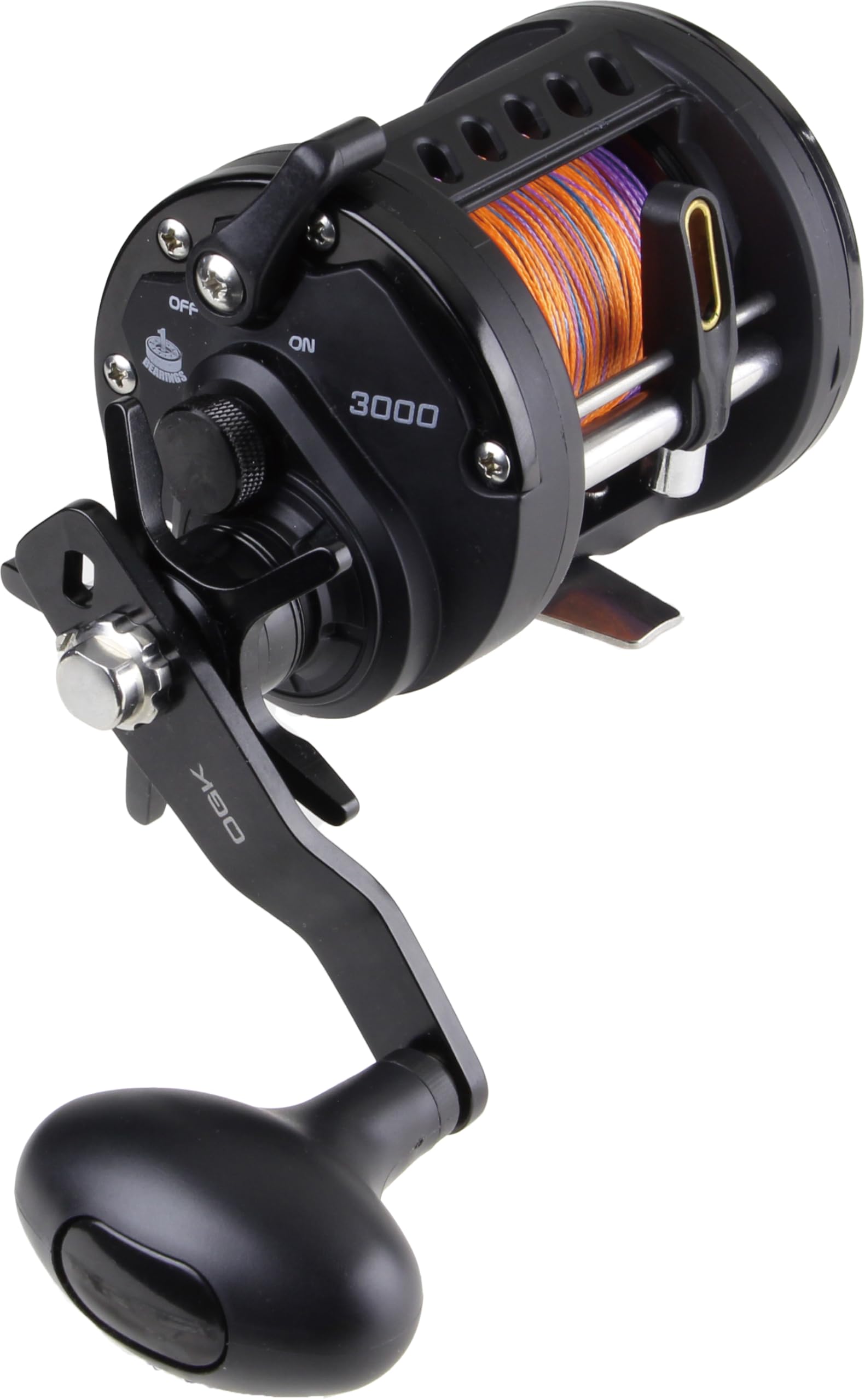 

Osaka Fishing Gear Big Troll 3 a torqueful round reel with PE BTCT33000 (OGK) 3000, double-axis line, чёрный