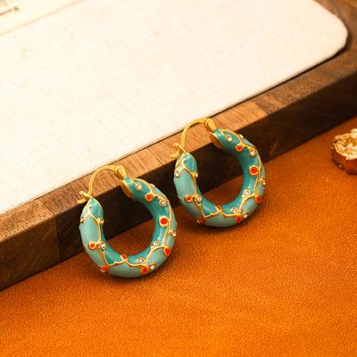 Cercei Rotunzi Eleganți Vintage cu Design de Lux Lejer pentru Femei, la Modă și Versatili, Design de Nișă, Clipuri de Urechi, Accesorii pentru Zi de Zi