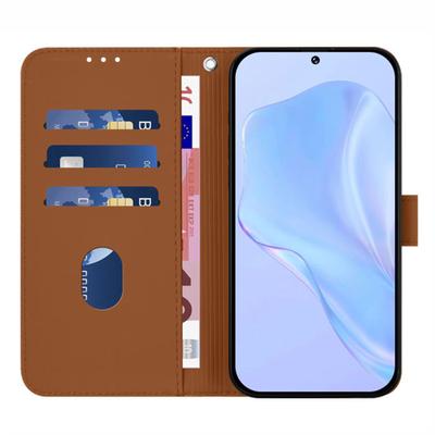 Pro Samsung Galaxy S24 FE Pouzdro Jednobarevné Peněženka Kožený Kryt na Telefon s Páskem