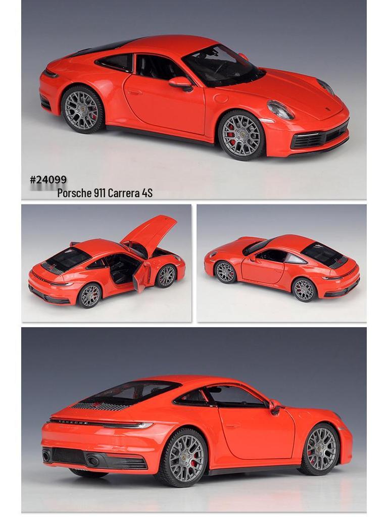 Welly 1:24 Porsche 911 Carrera 4S Alloy Model Toy Car