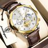 POEDAGAR Luxury Men Clock Waterproof Luminous Chronograph Leather Fashion Man Wristwatch High Quality Quartz Men's Watches Reloj