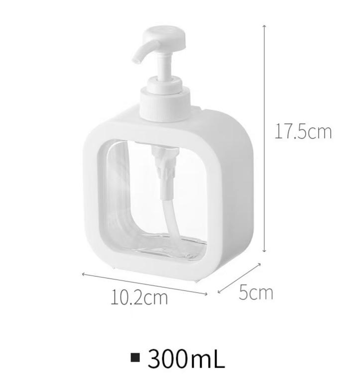 

D large-capacity soap dispenser bottle, transparent visible plastic press bottle, suitable for travel, kitchen, bathroom