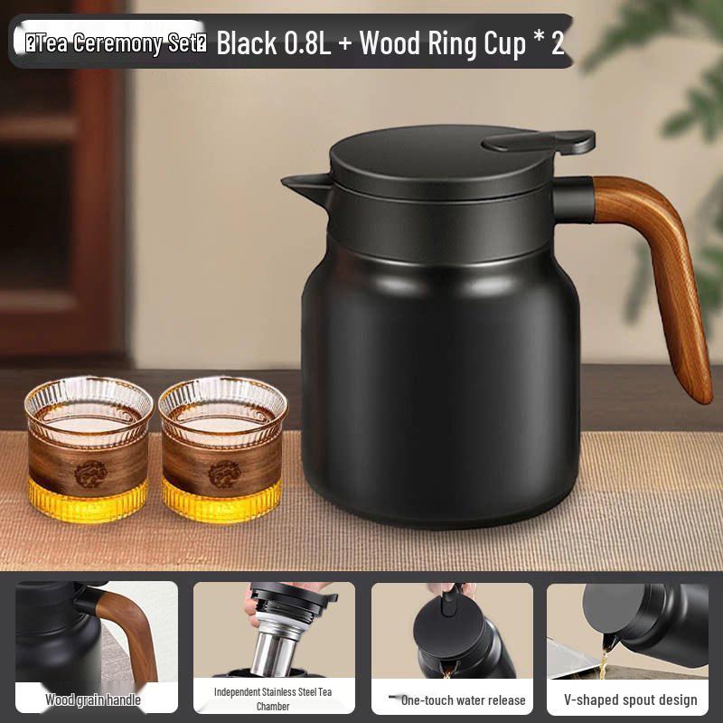 High-Capacity Thermos Flask with Tea Infuser – Long-Lasting Thermal Insulation, Food-Grade, Ideal for Home Use