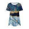 Women's Fashion Casual Temperament Crewneck Loose Printed Short Sleeve T-shirt Top