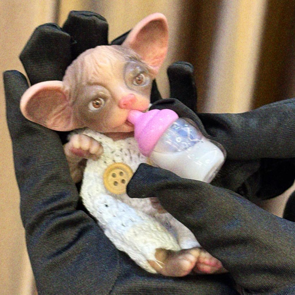 4-5Inch Silicone Cat Reborn Dolls Mini Palm Full Body Soft Silicone Bebe Reborn Doll Toys For Kids Birthday Gifts De Silicona