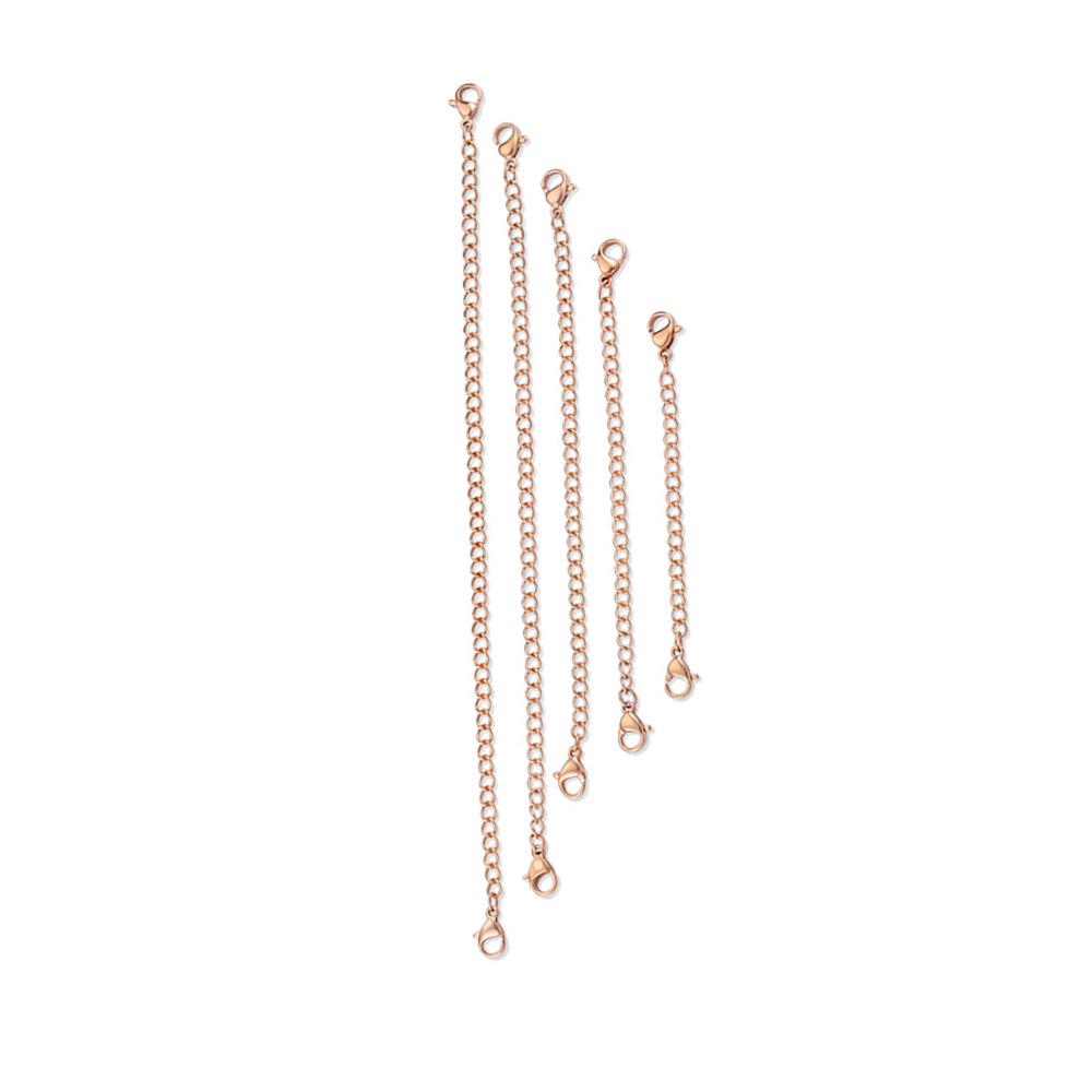 Gold Necklace Extender Chain with Double Lobster Clasp - Multi-Size Adjustable, Handmade DIY Extension.