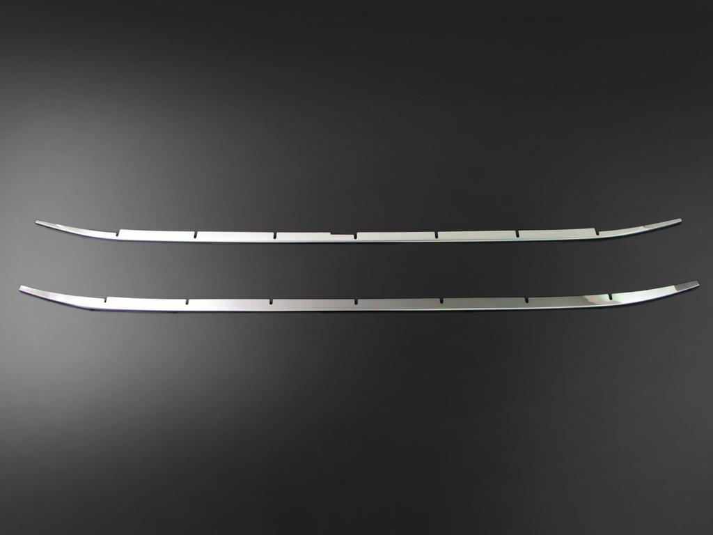 BRIGHTZ Finish Stainless Steel Plated Front Bumper Mould Type for Toyota Hiace 200 and VII Ultra-Mirror (2-Piece, B) (Types IV, V, VI, Wide)