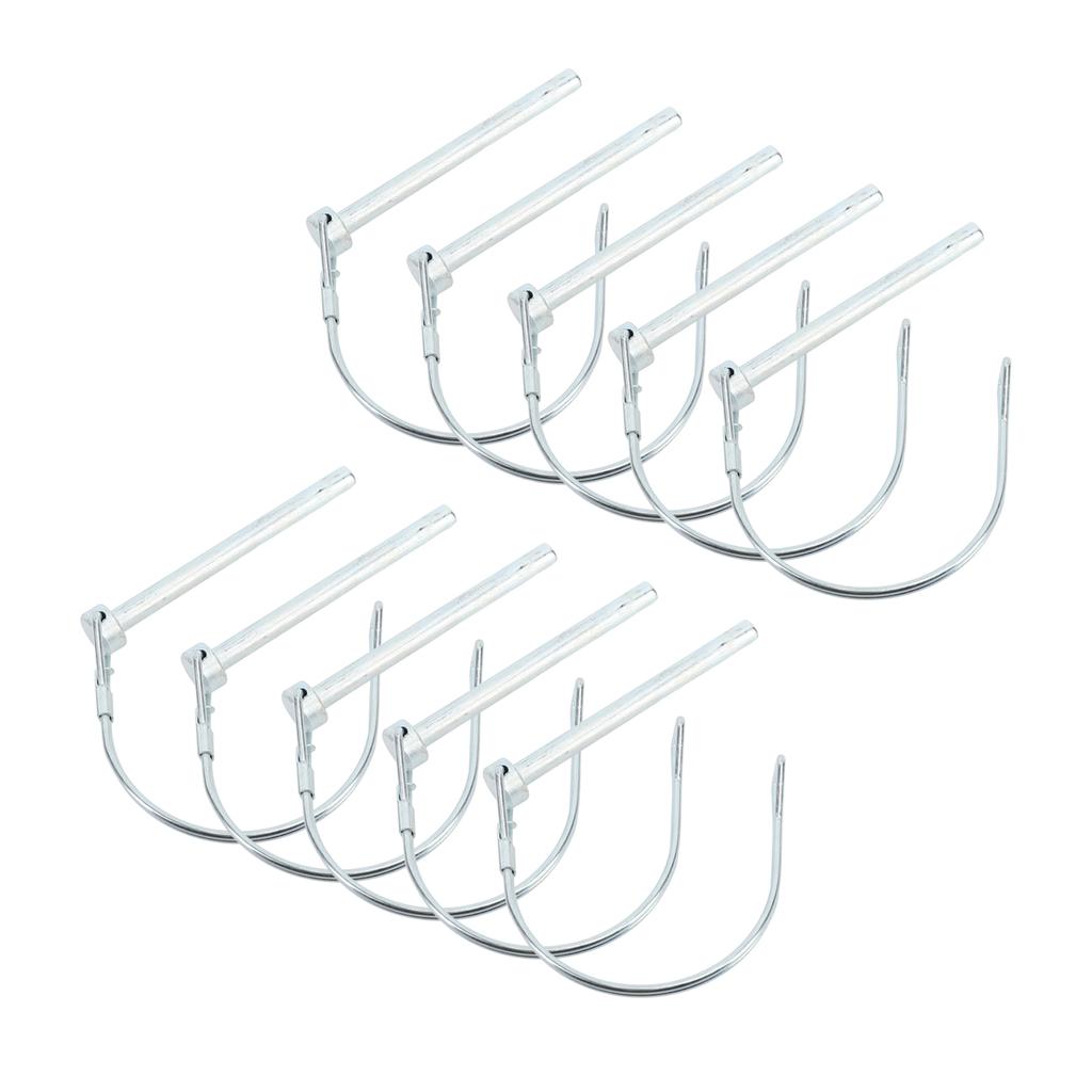 10Pcs Safety Coupler Pin with Anti Lost Chain 6 X 70mm Stainless Steel Shaft Locking Pin for ATV