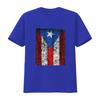 Womens Vintage Flag of Puerto Rico T Shirt Distressed  vintage Washed Stretched Unisex Versatile Casual Top For Everyday Wear