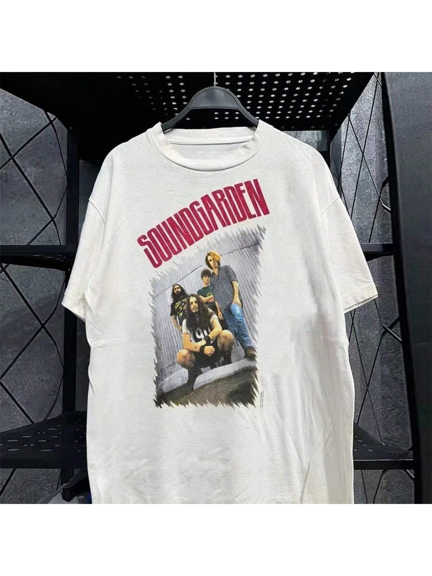 

Soundgarden Sound Garden Rock Band Short Sleeve T-Shirt Vibe Portrait Ambience American Vintage Men s Summer Casual Sports Top XXXXXL чёрный