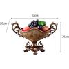 Fruit Bowl Basket European Style Fruit Plate Retro Living Room Candy Plate Large Household Dried Fruit Plate Coffee Table Decoration Ornaments Fruit