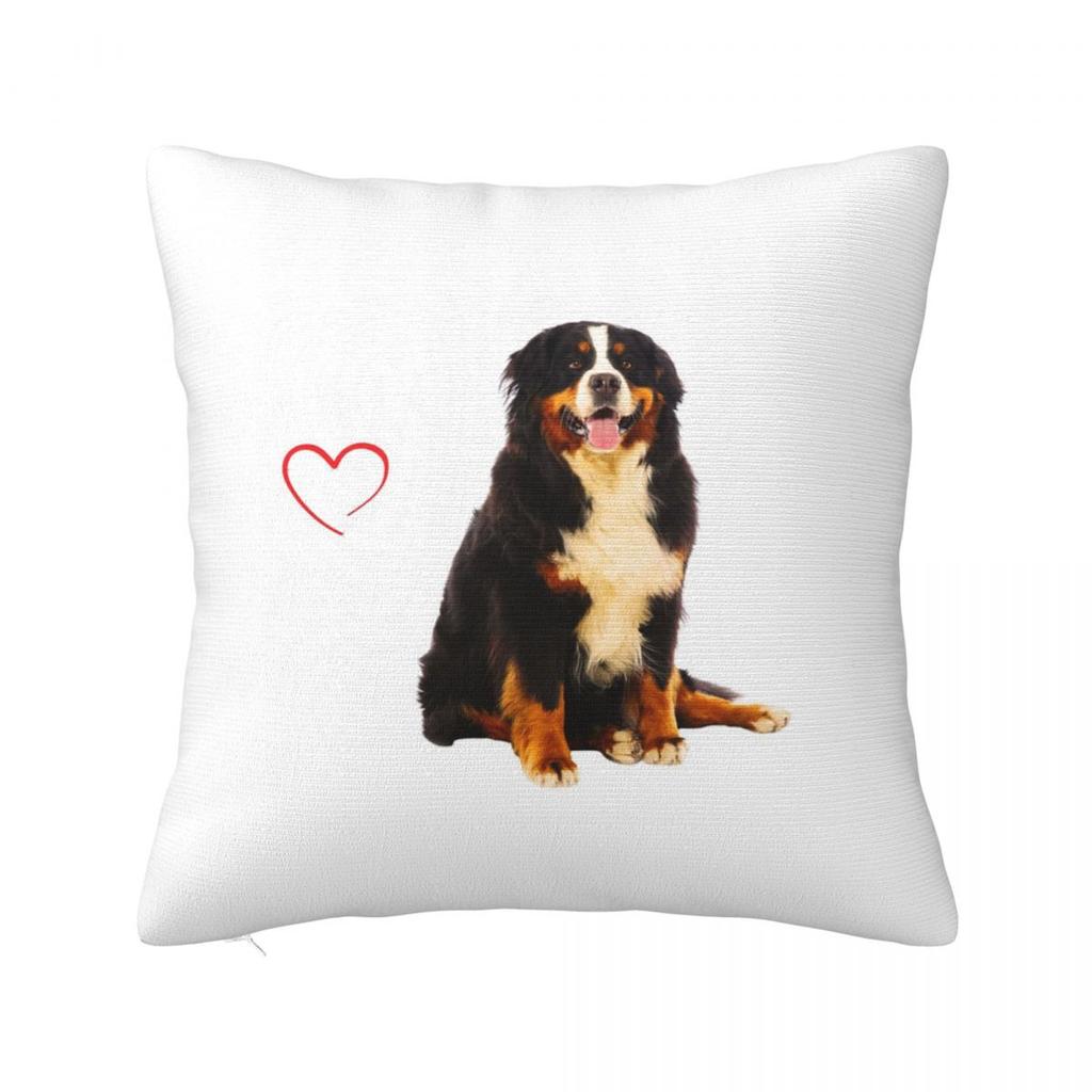 Bernese Mountain Dog Lover Square Pillowcase Cushion Cover Pillow Case Throw Pillow Cover for Home Bedroom Car
