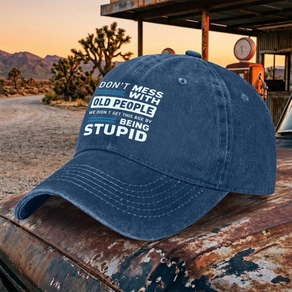 Washed Vintage Baseball Cap with Humorous Quotes Duckbill Cap for Unisex Women Casual Outdoor Sports Hat