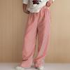 New Arrivals Open Run Women Loose Fit Striped Wide Pants