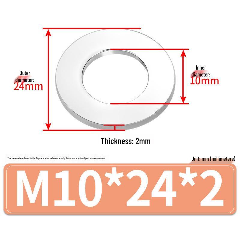 Jin Juntai Thick & Thin Stainless Steel Flat Washer, Round M10-M36